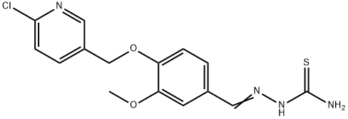 2-((4-[(6-CHLORO-3-PYRIDINYL)METHOXY]-3-METHOXYPHENYL)METHYLENE)-1-HYDRAZINECARBOTHIOAMIDE Struktur