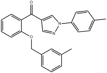 (2-[(3-METHYLBENZYL)OXY]PHENYL)[1-(4-METHYLPHENYL)-1H-PYRAZOL-4-YL]METHANONE Struktur