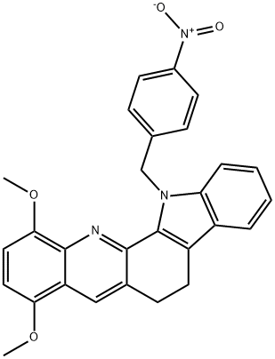 8,11-DIMETHOXY-13-(4-NITROBENZYL)-6,13-DIHYDRO-5H-INDOLO[3,2-C]ACRIDINE Struktur