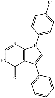 7-(4-BROMOPHENYL)-5-PHENYL-7H-PYRROLO[2,3-D]PYRIMIDIN-4-OL Struktur