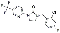 1-(2-CHLORO-4-FLUOROBENZYL)-3-[5-(TRIFLUOROMETHYL)PYRIDIN-2-YL]IMIDAZOLIDIN-2-ONE Struktur