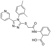 2-[2-[4-(2,4-DIMETHYL-PHENYL)-5-PYRIDIN-3-YL-4H-[1,2,4]TRIAZOL-3-YLSULFANYL]-ACETYLAMINO]-BENZOIC ACID Struktur