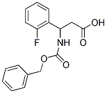 3-BENZYLOXYCARBONYLAMINO-3-(2-FLUORO-PHENYL)-PROPIONIC ACID Struktur