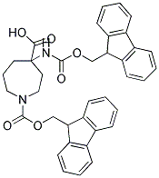 1-FMOC-4-(FMOC-AMINO)AZEPANE-4-CARBOXYLIC ACID Struktur