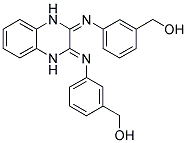 (3-[(3-([3-(HYDROXYMETHYL)PHENYL]IMINO)-3,4-DIHYDROQUINOXALIN-2(1H)-YLIDENE)AMINO]PHENYL)METHANOL Struktur