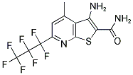 3-AMINO-6-HEPTAFLUOROPROPYL-4-METHYL-THIENO[2,3-B]PYRIDINE-2-CARBOXYLIC ACID AMIDE Struktur