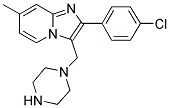 2-(4-CHLORO-PHENYL)-7-METHYL-3-PIPERAZIN-1-YLMETHYL-IMIDAZO[1,2-A]PYRIDINE Struktur