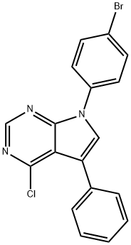 7-(4-BROMOPHENYL)-4-CHLORO-5-PHENYL-7H-PYRROLO[2,3-D]PYRIMIDINE Struktur