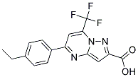 5-(4-ETHYL-PHENYL)-7-TRIFLUOROMETHYL-PYRAZOLO[1,5-A]PYRIMIDINE-2-CARBOXYLIC ACID Struktur