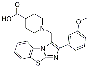 1-[2-(3-METHOXY-PHENYL)-BENZO[D]IMIDAZO[2,1-B]THIAZOL-3-YLMETHYL]-PIPERIDINE-4-CARBOXYLIC ACID Struktur