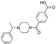 4-([4-(1-PHENYLETHYL)PIPERAZIN-1-YL]CARBONYL)BENZOIC ACID Struktur