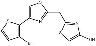 2-([4-(3-BROMO-2-THIENYL)-1,3-THIAZOL-2-YL]METHYL)-1,3-THIAZOL-4-OL Struktur