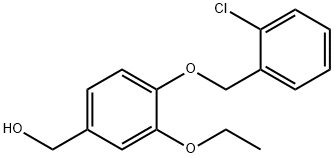 (4-[(2-CHLOROBENZYL)OXY]-3-ETHOXYPHENYL)METHANOL Struktur