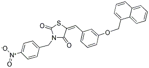 (E)-5-(3-(NAPHTHALEN-1-YLMETHOXY)BENZYLIDENE)-3-(4-NITROBENZYL)THIAZOLIDINE-2,4-DIONE Struktur