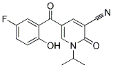 5-(5-FLUORO-2-HYDROXYBENZOYL)-1-ISOPROPYL-2-OXO-1,2-DIHYDROPYRIDINE-3-CARBONITRILE Struktur