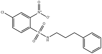 ((4-CHLORO-2-NITROPHENYL)SULFONYL)(3-PHENYLPROPYL)AMINE Struktur