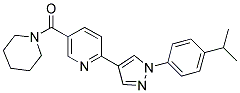 (6-[1-(4-ISOPROPYL-PHENYL)-1H-PYRAZOL-4-YL]-PYRIDIN-3-YL)-PIPERIDIN-1-YL-METHANONE Struktur