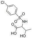 2-(4-CHLORO-BENZENESULFONYLAMINO)-3-HYDROXY-BUTYRIC ACID Struktur