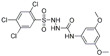 4-(3,5-DIMETHOXYPHENYL)-1-((2,4,5-TRICHLOROPHENYL)SULFONYL)SEMICARBAZIDE Struktur