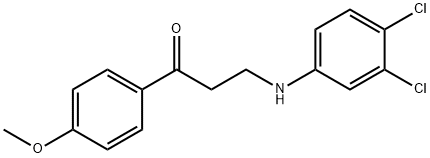 3-(3,4-DICHLOROANILINO)-1-(4-METHOXYPHENYL)-1-PROPANONE Struktur