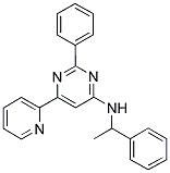 2-PHENYL-N-(1-PHENYLETHYL)-6-PYRIDIN-2-YLPYRIMIDIN-4-AMINE Struktur