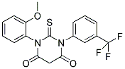 1-(2-METHOXYPHENYL)-2-THIOXO-3-[3-(TRIFLUOROMETHYL)PHENYL]DIHYDROPYRIMIDINE-4,6(1H,5H)-DIONE Struktur