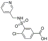 4-CHLORO-3-[[(PYRIDIN-3-YLMETHYL)AMINO]SULFONYL]BENZOIC ACID Struktur