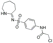 N-(4-[[(2E)-AZEPAN-2-YLIDENEAMINO]SULFONYL]PHENYL)-2-CHLOROACETAMIDE Struktur