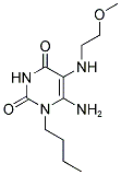 6-AMINO-1-BUTYL-5-(2-METHOXY-ETHYLAMINO)-1H-PYRIMIDINE-2,4-DIONE Struktur