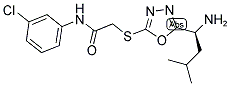 2-[5-(1-AMINO-3-METHYL-BUTYL)-[1,3,4]OXADIAZOL-2-YLSULFANYL]-N-(3-CHLORO-PHENYL)-ACETAMIDE Struktur