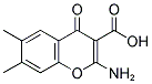 2-AMINO-6,7-DIMETHYL-4-OXO-4H-CHROMENE-3-CARBOXYLIC ACID Struktur