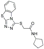 2-(BENZO[4,5]THIAZOLO[2,3-C][1,2,4]TRIAZOL-3-YLSULFANYL)-N-CYCLOPENTYL-ACETAMIDE Struktur