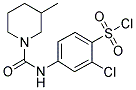 2-CHLORO-4-[(3-METHYL-PIPERIDINE-1-CARBONYL)-AMINO]-BENZENESULFONYL CHLORIDE Struktur