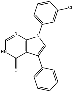 7-(3-CHLOROPHENYL)-5-PHENYL-7H-PYRROLO[2,3-D]PYRIMIDIN-4-OL Struktur