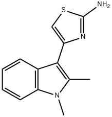 4-(1,2-DIMETHYL-1H-INDOL-3-YL)-THIAZOL-2-YLAMINE Struktur