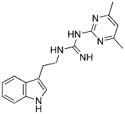 N-(4,6-DIMETHYLPYRIMIDIN-2-YL)-N'-[2-(1H-INDOL-3-YL)ETHYL]GUANIDINE Struktur