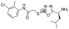 2-[5-(1-AMINO-3-METHYL-BUTYL)-[1,3,4]OXADIAZOL-2-YLSULFANYL]-N-(3-CHLORO-2-METHYL-PHENYL)-ACETAMIDE Struktur