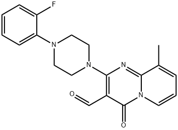 2-[4-(2-FLUORO-PHENYL)-PIPERAZIN-1-YL]-9-METHYL-4-OXO-4H-PYRIDO[1,2-A]PYRIMIDINE-3-CARBALDEHYDE Struktur