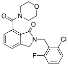 2-(2-CHLORO-6-FLUOROBENZYL)-7-(MORPHOLIN-4-YLCARBONYL)ISOINDOLIN-1-ONE Struktur