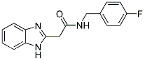 2-(1H-BENZIMIDAZOL-2-YL)-N-(4-FLUOROBENZYL)ACETAMIDE Struktur