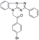 1-(4-BROMOPHENYL)-2-(2-PHENYL-4H-[1,2,4]TRIAZOLO[1,5-A]BENZIMIDAZOL-4-YL)ETHANONE Struktur