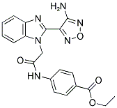 ETHYL 4-({[2-(4-AMINO-1,2,5-OXADIAZOL-3-YL)-1H-BENZIMIDAZOL-1-YL]ACETYL}AMINO)BENZOATE Struktur