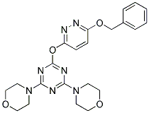 4,4'-(6-(6-(BENZYLOXY)PYRIDAZIN-3-YLOXY)-1,3,5-TRIAZINE-2,4-DIYL)DIMORPHOLINE Struktur