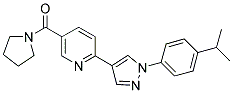 (6-[1-(4-ISOPROPYL-PHENYL)-1H-PYRAZOL-4-YL]-PYRIDIN-3-YL)-PYRROLIDIN-1-YL-METHANONE Struktur