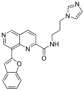 8-(1-BENZOFURAN-2-YL)-N-[3-(1H-IMIDAZOL-1-YL)PROPYL]-1,6-NAPHTHYRIDINE-2-CARBOXAMIDE Struktur