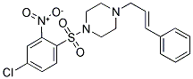 4-CHLORO-2-NITRO-1-((4-(3-PHENYLPROP-2-ENYL)PIPERAZINYL)SULFONYL)BENZENE Struktur