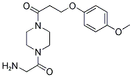 1-[4-(2-AMINO-ACETYL)-PIPERAZIN-1-YL]-3-(4-METHOXY-PHENOXY)-PROPAN-1-ONE Struktur