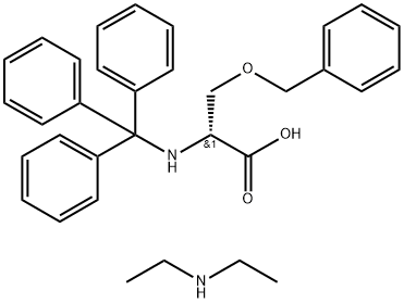 N-ALPHA-TRITYL-O-BENZYL-D-SERINE DIETHYLAMINE Struktur