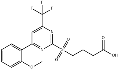 4-[4-(2-METHOXY-PHENYL)-6-TRIFLUOROMETHYL-PYRIMIDINE-2-SULFONYL]-BUTYRIC ACID Struktur