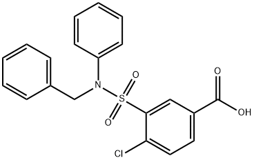 3-(BENZYL-PHENYL-SULFAMOYL)-4-CHLORO-BENZOIC ACID Struktur